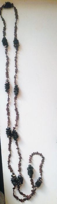 Colar e pulseira de sementes brasileiro 77cm.