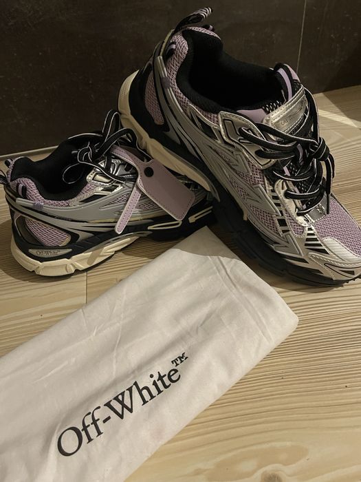 Oryginalne Luksusowe sneakersy Off-White ODSY-1000 / Runner | Fiolet / Srebro | Nowe kosztowały 2200