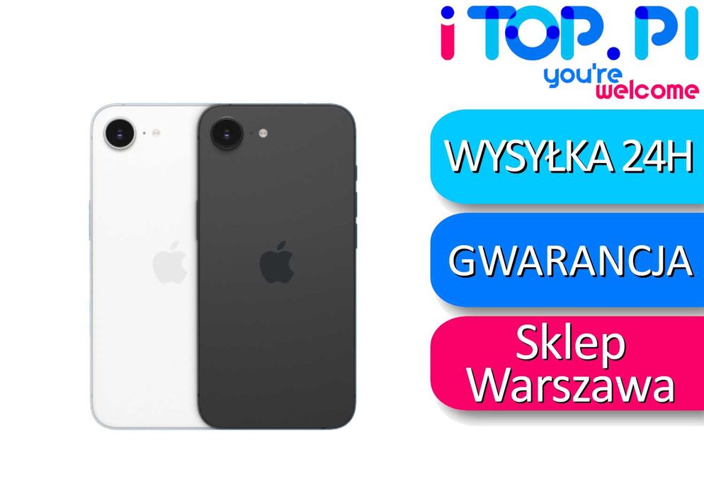 iPhone 16e 128gb KOLORY NOWE Zapakowane GWARANCJA APPLE Sklep iTop WaW