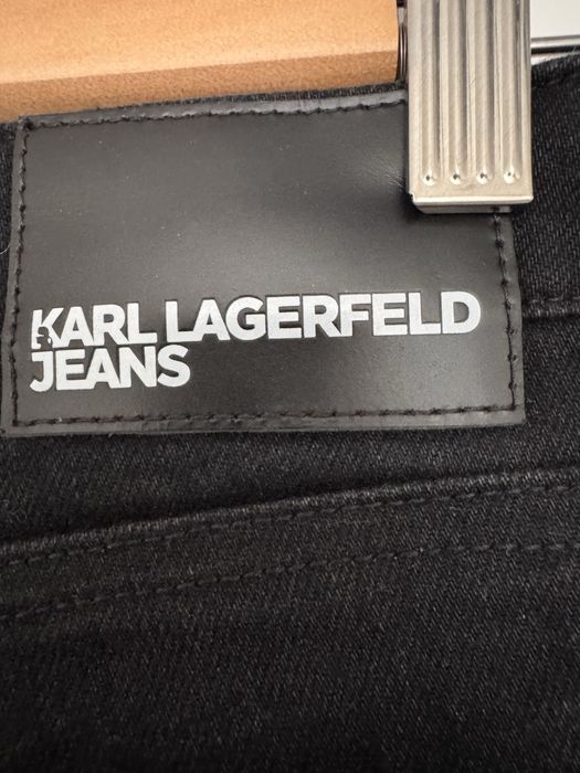 Damskie czarne waskie jeansy karl lagerfeld rozmiar 27