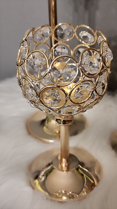 Nowe Zestaw kryształowych świeczników