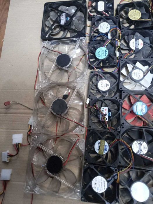 Кулер 70 80 92 120мм с подсветкой вентилятор 2 3пин Молекс 4pin molex