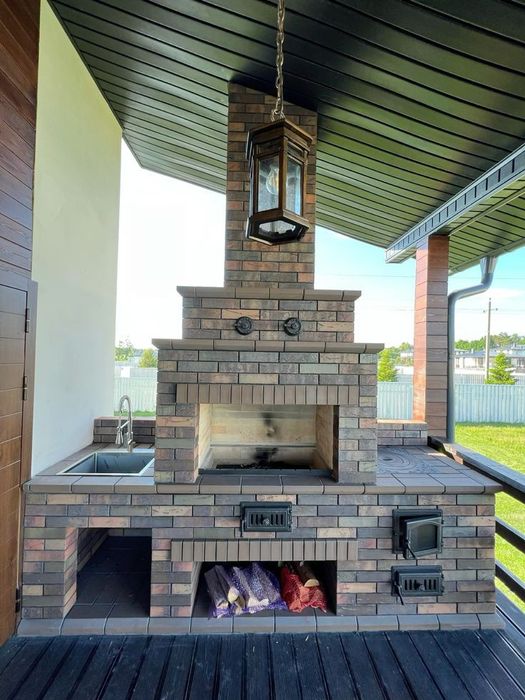 Пічник, каміни, зони барбекю любого дизайну, печі, мангали,  груби