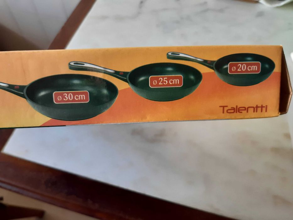 Conjunto 3 frigideiras, novas, seladas, na embalagem original