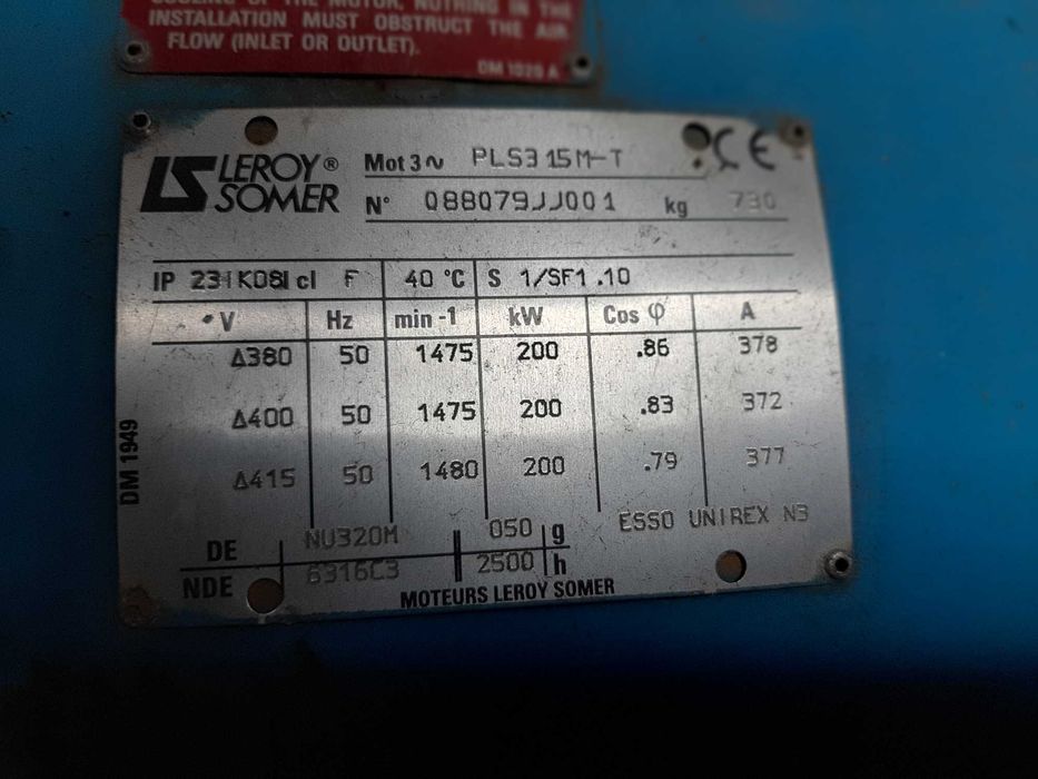 Silnik elektryczny 200 kW 1480 obr/min