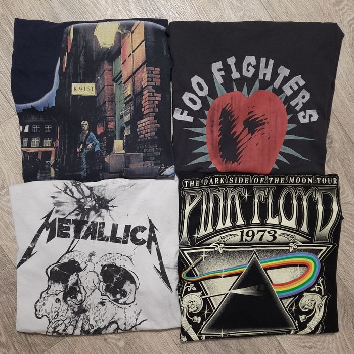 Рок мерч, Футболки David Bowie,Foo Fighters, Metallica,Pink Floyd