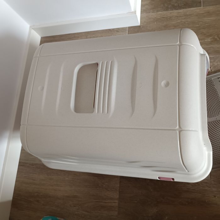 Caixa de areia para gatos com porta
