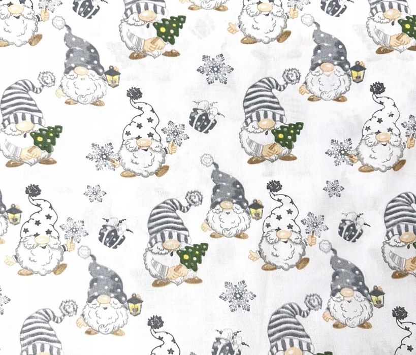 Bieżnik świąteczny w krasnale dekoracja stołu 200x55 na prezent