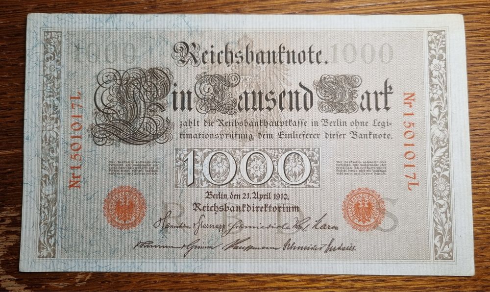 Banknoty Niemcy 1910 r.