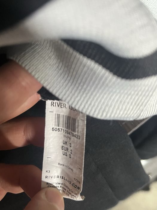 Худі River Island чорне з жовтими смугами