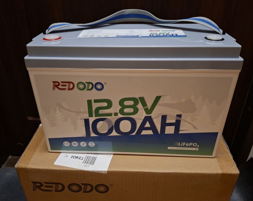 Redodo LiFePO4 12V 100Ah H190 Підсидільна літієва батарея з Bluetooth