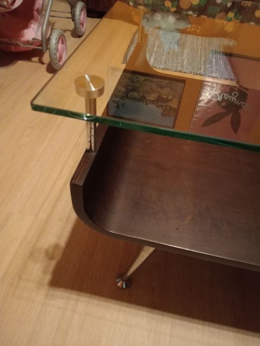 Mesa com tampo de vidro sala de estar