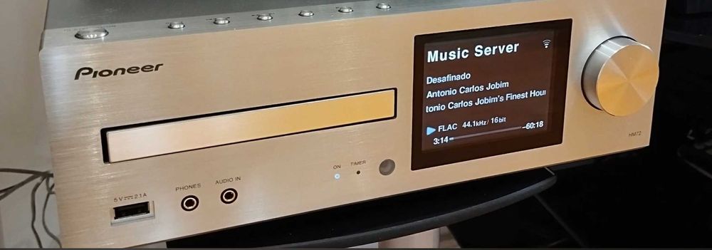 Музыкальный центр PIONEER HM72 CD Wi-Fi BT FLAC MP3 FM STREEM AUX пульт, акустика.