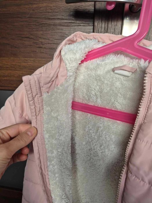 Kombinezon zimowy blady róż H&M r.62