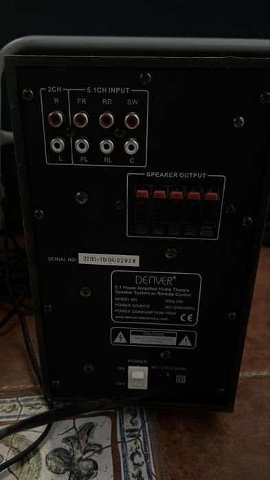 Leitor de DVD + Sistema de Som 5.1