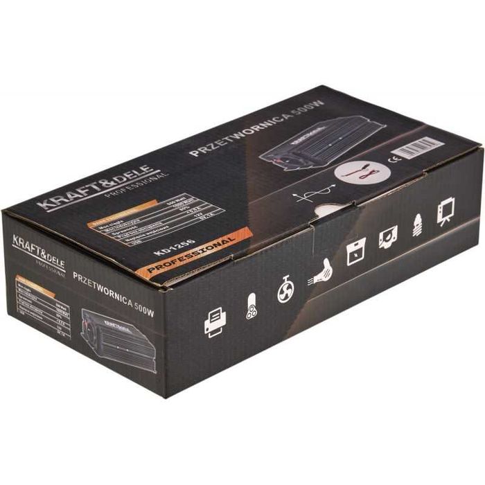 Przetwornica napięcia 12V na 230V 500/1000W CZYSTA SINUSOIDA KD1256