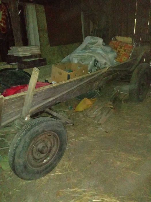 Wóz konny kompletny . Z możliwością przerobienia na zaczep do ciągnika