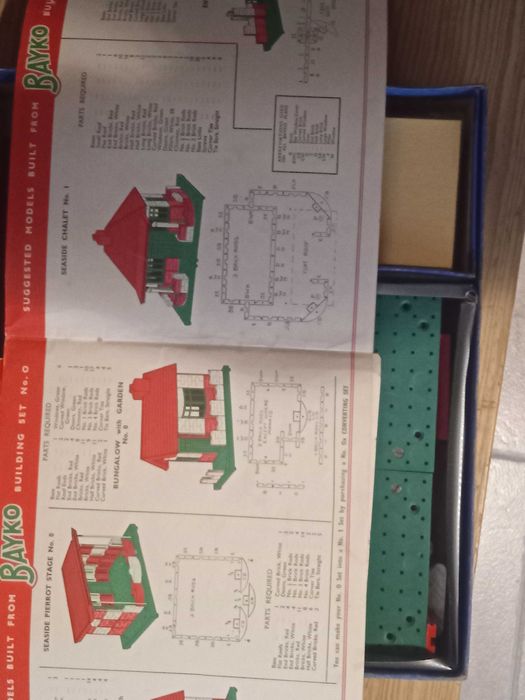 Brinquedo de construção vintage Bayko