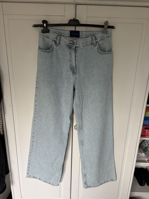 Studio 447 denim szerokie jeansy flare flary wysoki stan