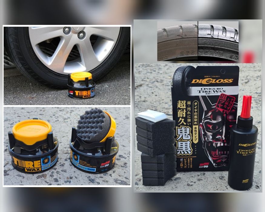 Чорніння для шин SOFT99 DiGloss Black Devil Tire Wax, Tire Black Wax