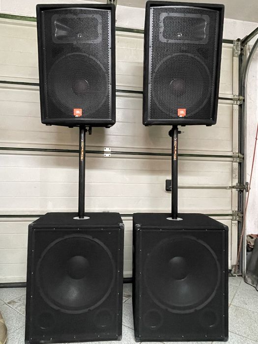 Nagłosnienie dla dj JBL JRX + Omnitronic Bx