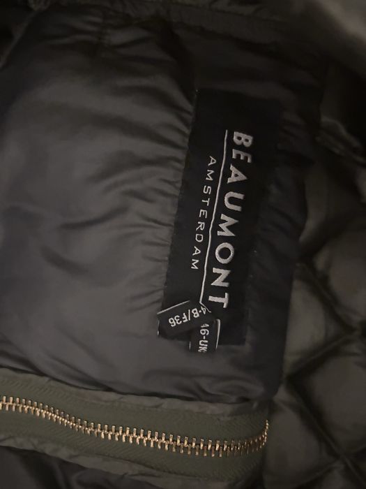 Ciemnozielona khaki kurtka puchowa beaumont amsterdam m