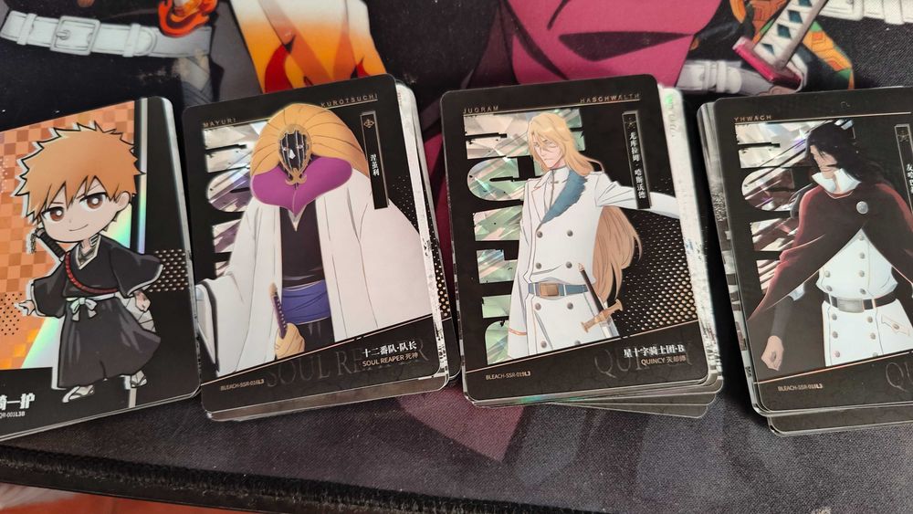 Bleach tcg , cartas colecionáveis