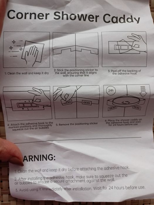 Półka łazienkowa obrotowa narożnikowa