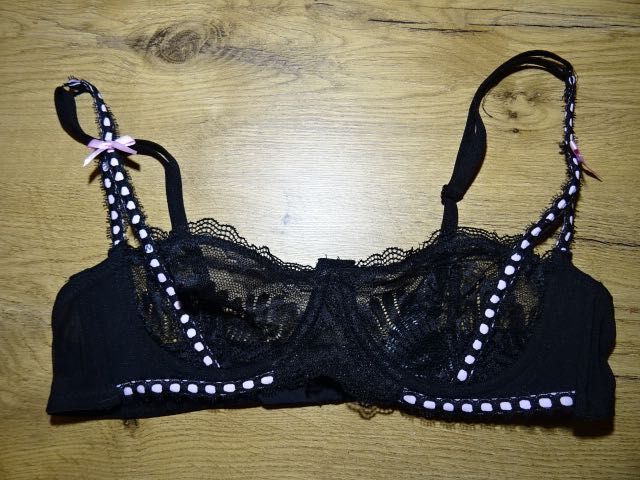 Primark biustonosz czarny koronkowy 75 A