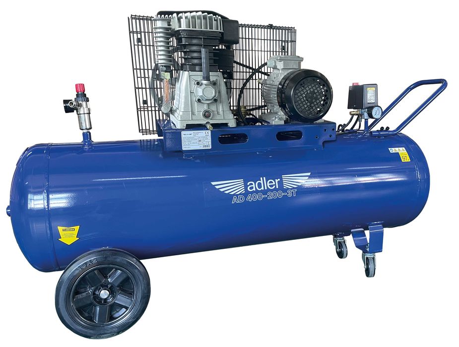 Kompresor olejowy Adler AD400 3T 400V sprężarka 200 lit 10 bar