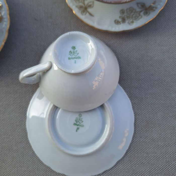 Zestaw filiżanek do kawy. 3szt Gareis Waldsassen Bavaria