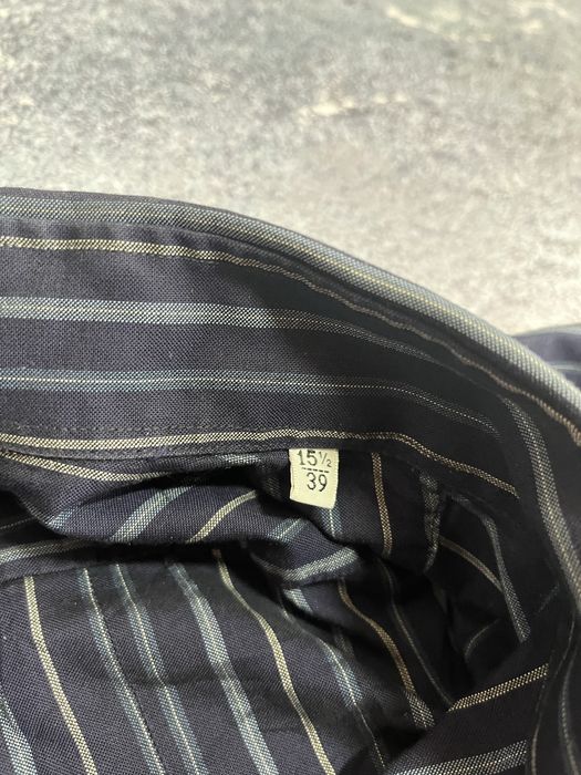 Синяя премиальная рубашка в полоску мужская Dolce Gabbana (Оригинал)