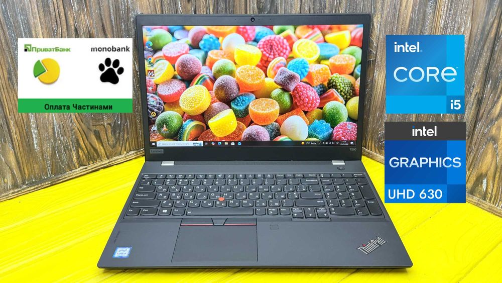Надійний Офісний Ноутбук Lenovo Thinkpad T590 /Core i5-8265U/SSD 256 GB/ГАРАНТІЯ
