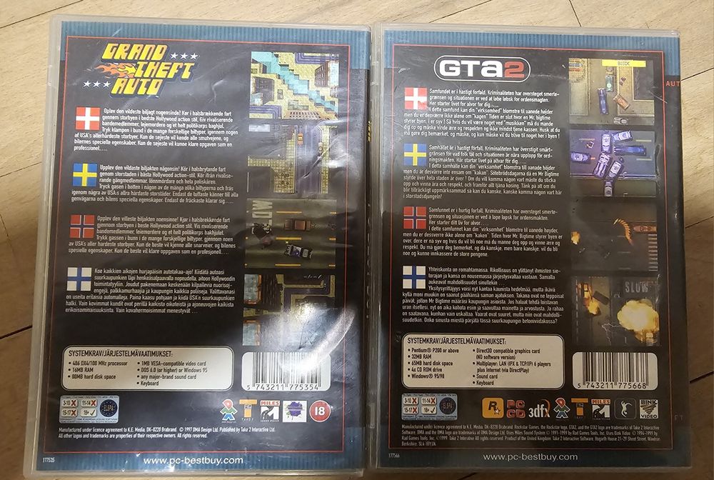 Zestaw GTA I i GTA 2 Pc gra Grand Theft Auto unikat
