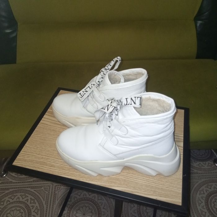 Натуральная  кожа, зимние ботинки