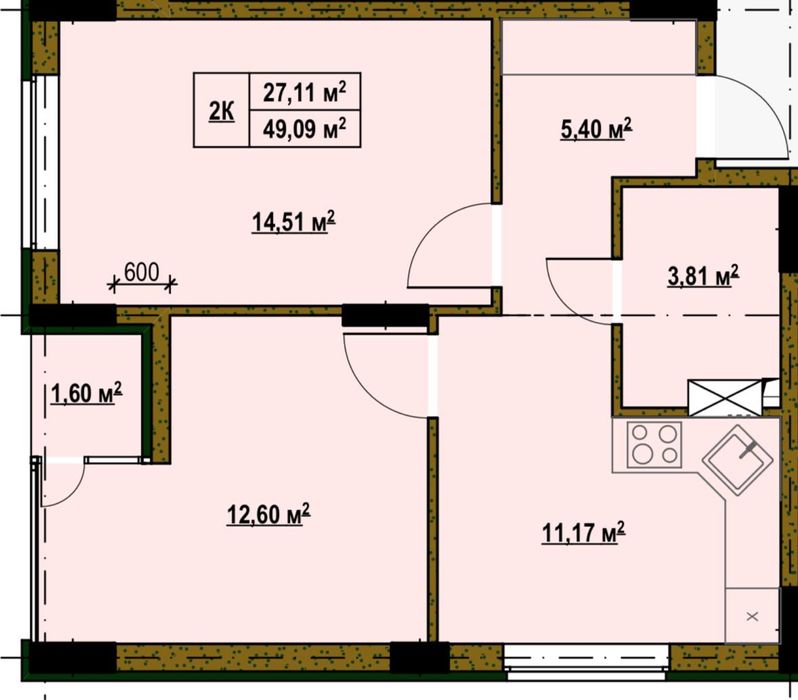 2 - кімнатна квартира в новобудові, Троєщина, Деснянський район