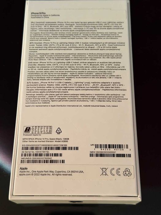 Apple iPhone 14 Pro Space Black 128 GB - !!! IDEALNY !!!