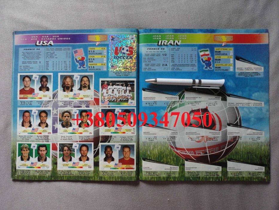 Panini Полный альбом наклеек France 98 (Чемпионат мира FIFA 1998)