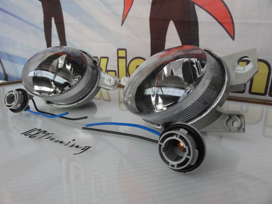 Faróis frontais de nevoeiro / máximos para Honda crx del sol 92-97 Fundo cristal