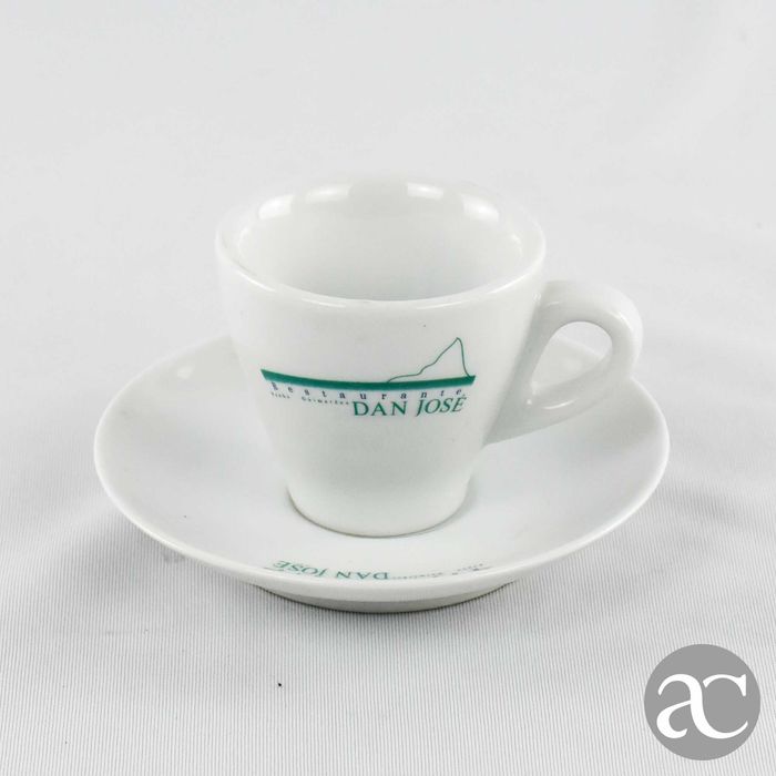 Chávena de café porcelana com publicidade “Restaurante Dam José”