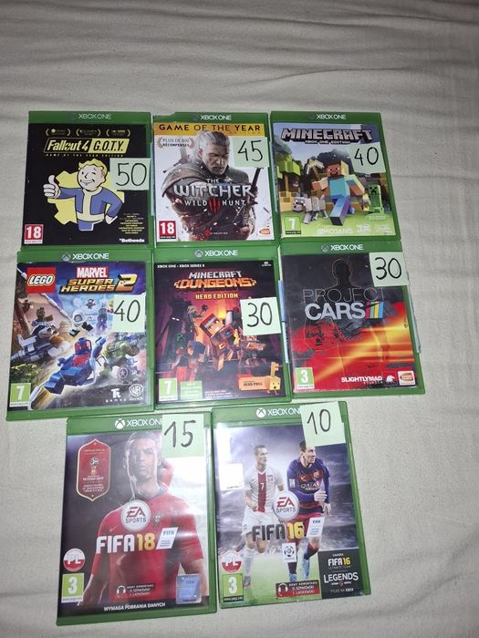 Gry na xbox one: minecraft, the witcher 3, fallout 4...