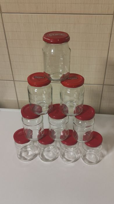 10 sztuk szklane słoiki z nakrętkami o pojemności 170 ml