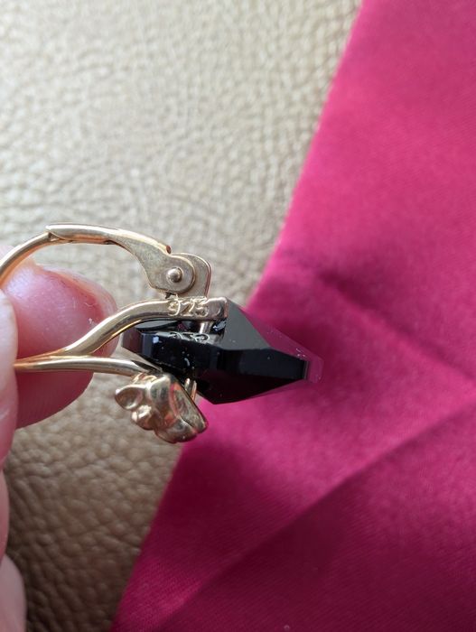 Kolczyki pantery srebro pozłacane Swarovski
