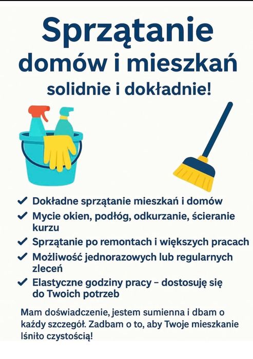 Sprzątanie domów i mieszkań