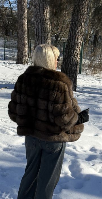 Соболь шуба баргузин седина 4   Италия не норка норковая