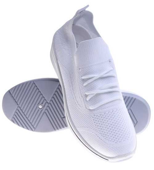 Buty materiałowe Białe