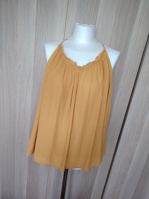 Promod musztardowy top damski oversize 40