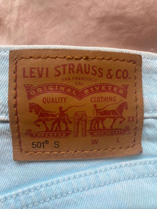 Levi’s 501 skinny 25/30 błękitne jeans spodnie