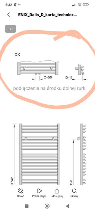 Grzejnik Enix Dalis 450x1154