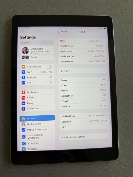 iPad Pro 9.7 2016 128Gb com smartkeyboard